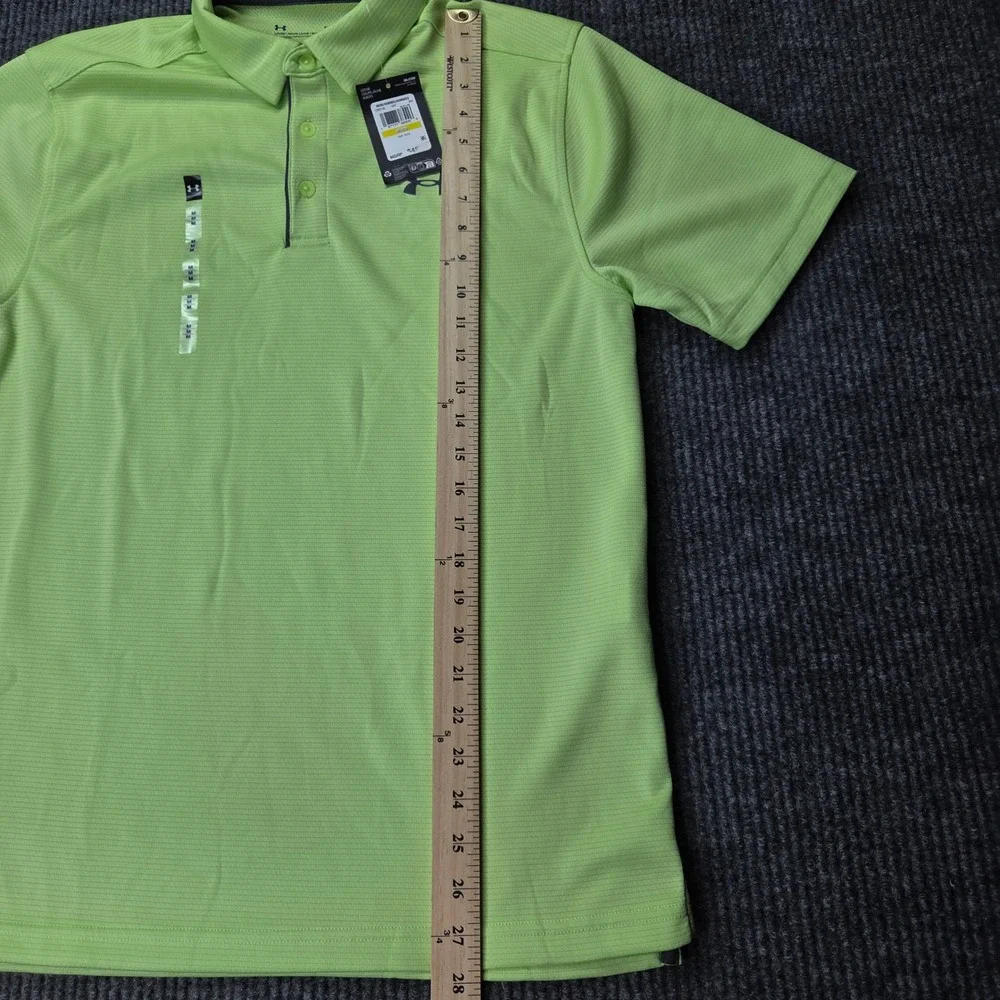 Under Armour Heat Gear Tech Polo Mens Medium Green Short Sleeve Golf 1290140